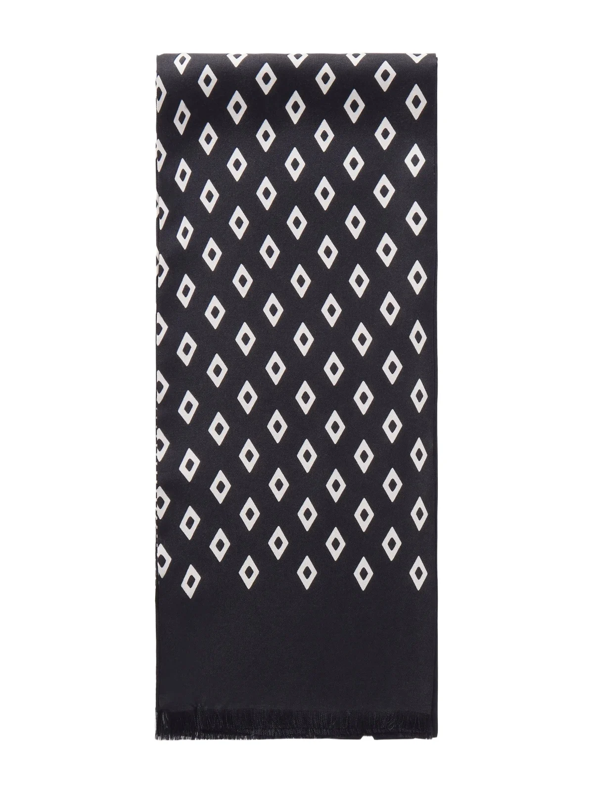 Fringed Silk-Jacquard Scarf - Men Fringed Silk-Jacquard Scarf - Men