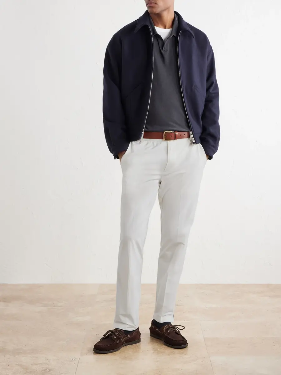 James Perse Slim-Fit Stretch Cotton-Blend Trousers - Men | Thumbnail 2 James Perse Slim-Fit Stretch Cotton-Blend Trousers - Men | Thumbnail 2
