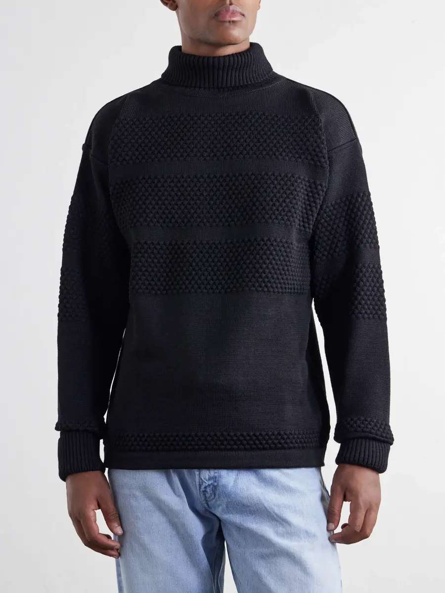 S.N.S. Herning Textured Virgin Wool Rollneck Sweater - Men | Thumbnail 3 S.N.S. Herning Textured Virgin Wool Rollneck Sweater - Men | Thumbnail 3
