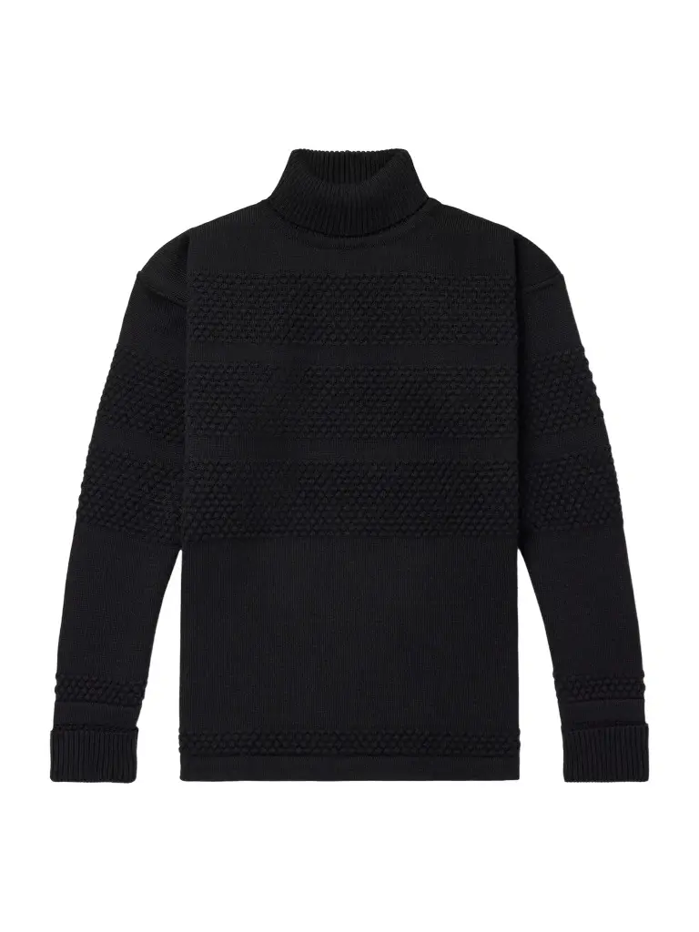 S.N.S. Herning Textured Virgin Wool Rollneck Sweater - Men