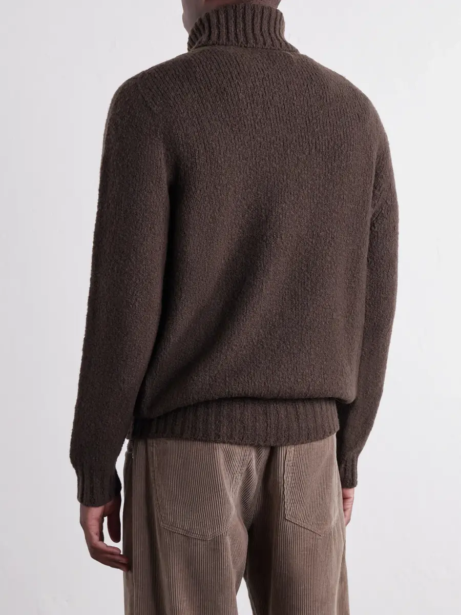 De Bonne Facture Wool-Bouclé Rollneck Sweater - Men | Thumbnail 4