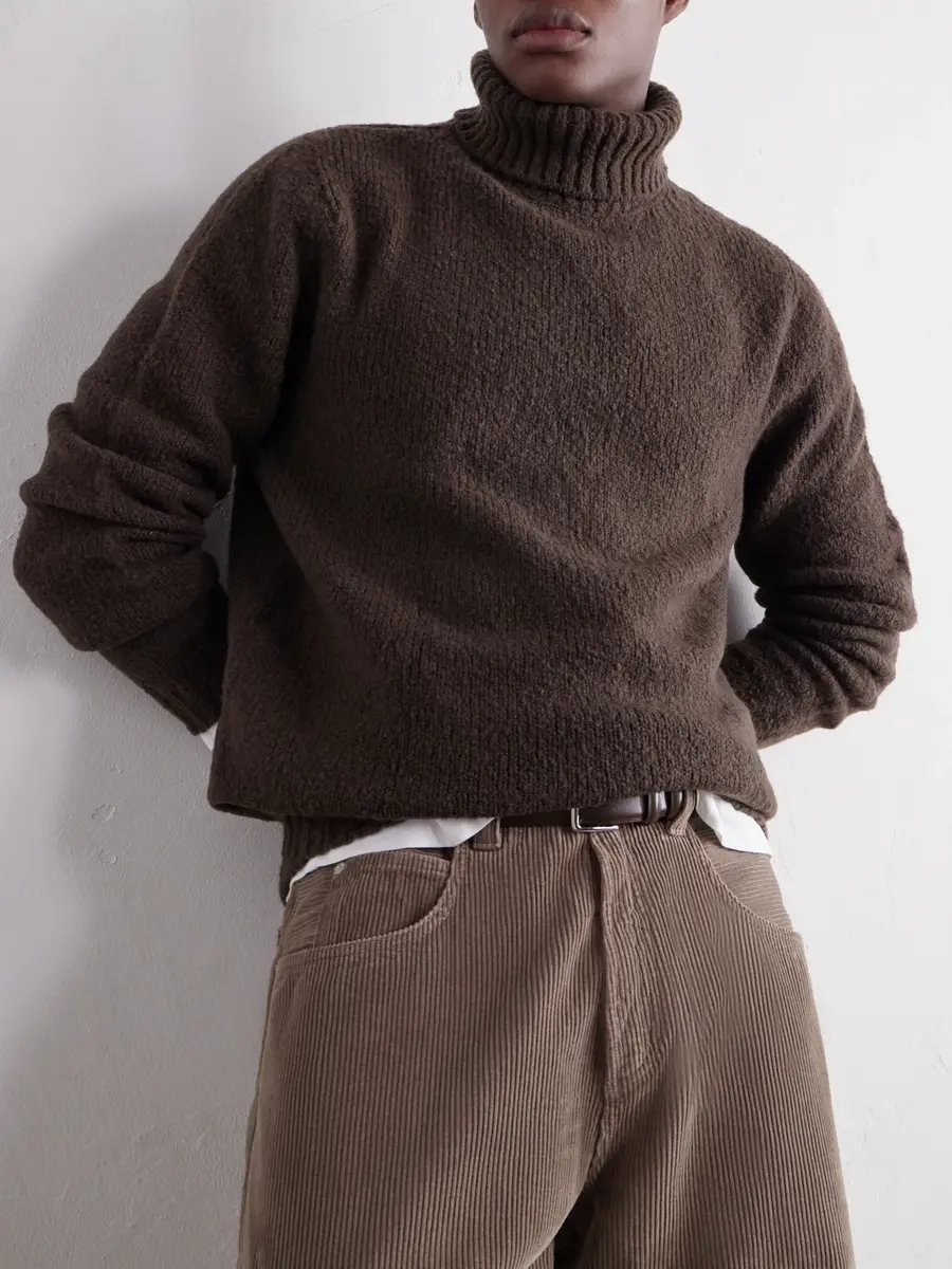 De Bonne Facture Wool-Bouclé Rollneck Sweater - Men | Thumbnail 5