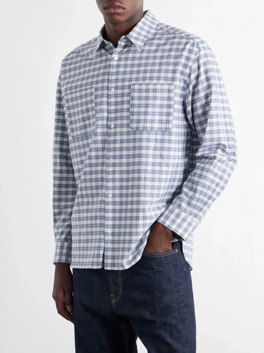 A.P.C. Malcom Checked Organic Cotton Shirt - Men | Thumbnail 3 A.P.C. Malcom Checked Organic Cotton Shirt - Men | Thumbnail 3