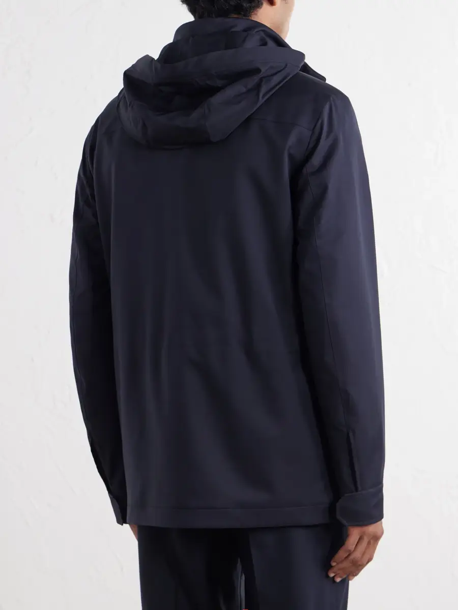 Zegna Hooded Twill Coat - Men | Thumbnail 4 Zegna Hooded Twill Coat - Men | Thumbnail 4