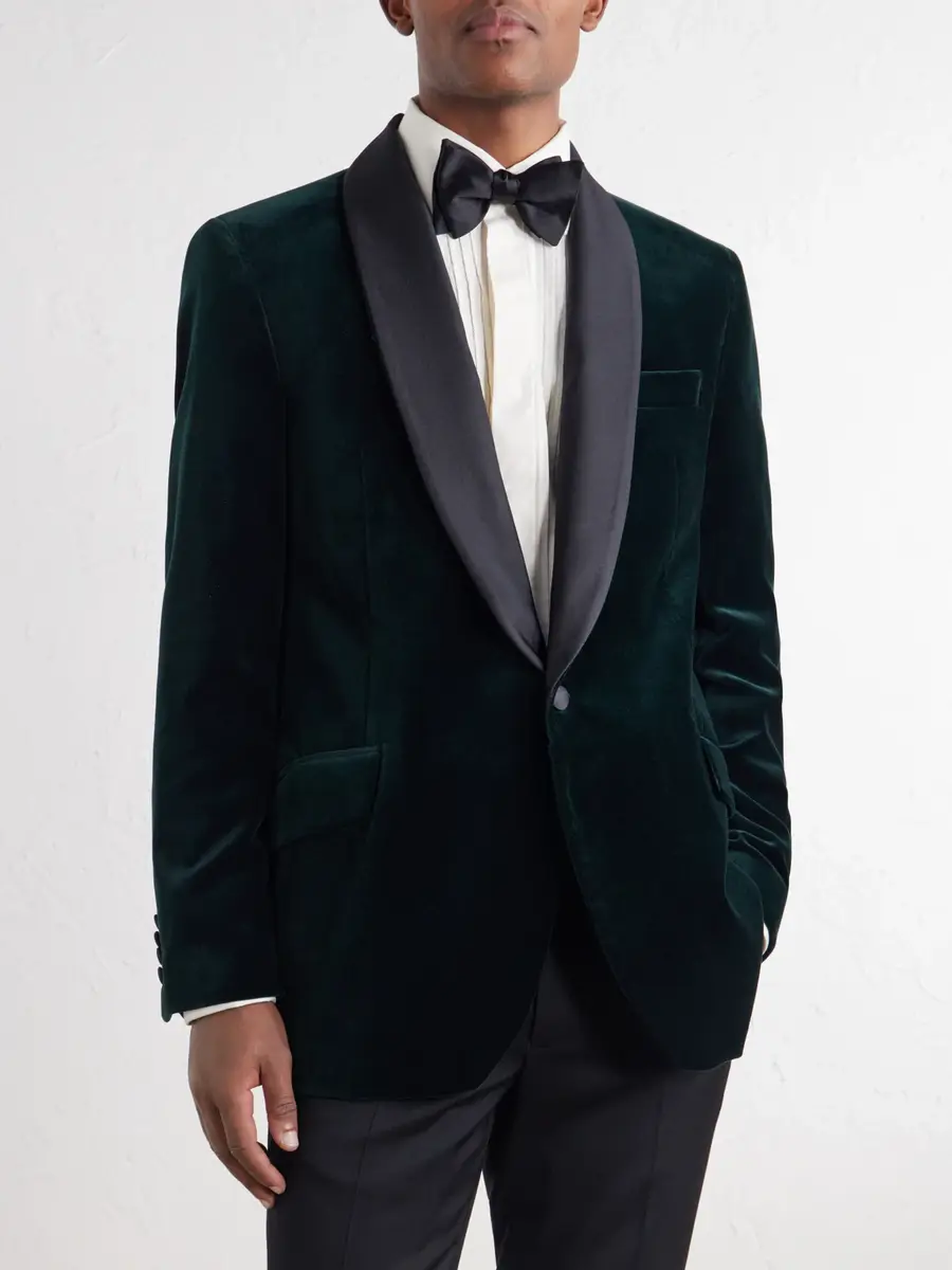 Favourbrook Satin-Trimmed Cotton-Velvet Tuxedo Jacket - Men | Thumbnail 3 Favourbrook Satin-Trimmed Cotton-Velvet Tuxedo Jacket - Men | Thumbnail 3