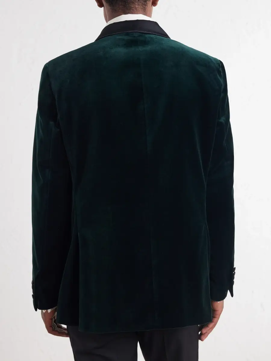Favourbrook Satin-Trimmed Cotton-Velvet Tuxedo Jacket - Men | Thumbnail 4 Favourbrook Satin-Trimmed Cotton-Velvet Tuxedo Jacket - Men | Thumbnail 4
