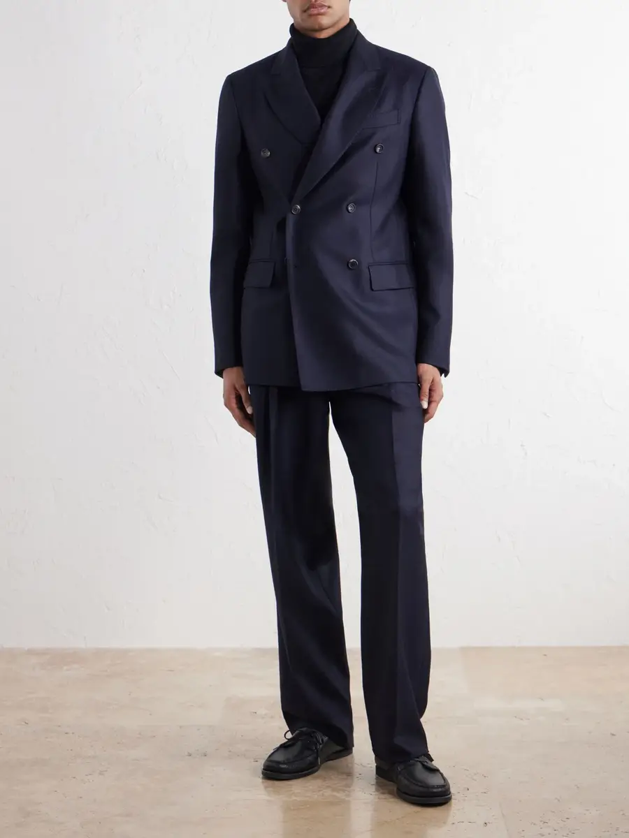 Gabriela Hearst Angelo Double-Breasted Wool and Cashmere-Blend Flannel Suit Jacket - Men | Thumbnail 2 Gabriela Hearst Angelo Double-Breasted Wool and Cashmere-Blend Flannel Suit Jacket - Men | Thumbnail 2