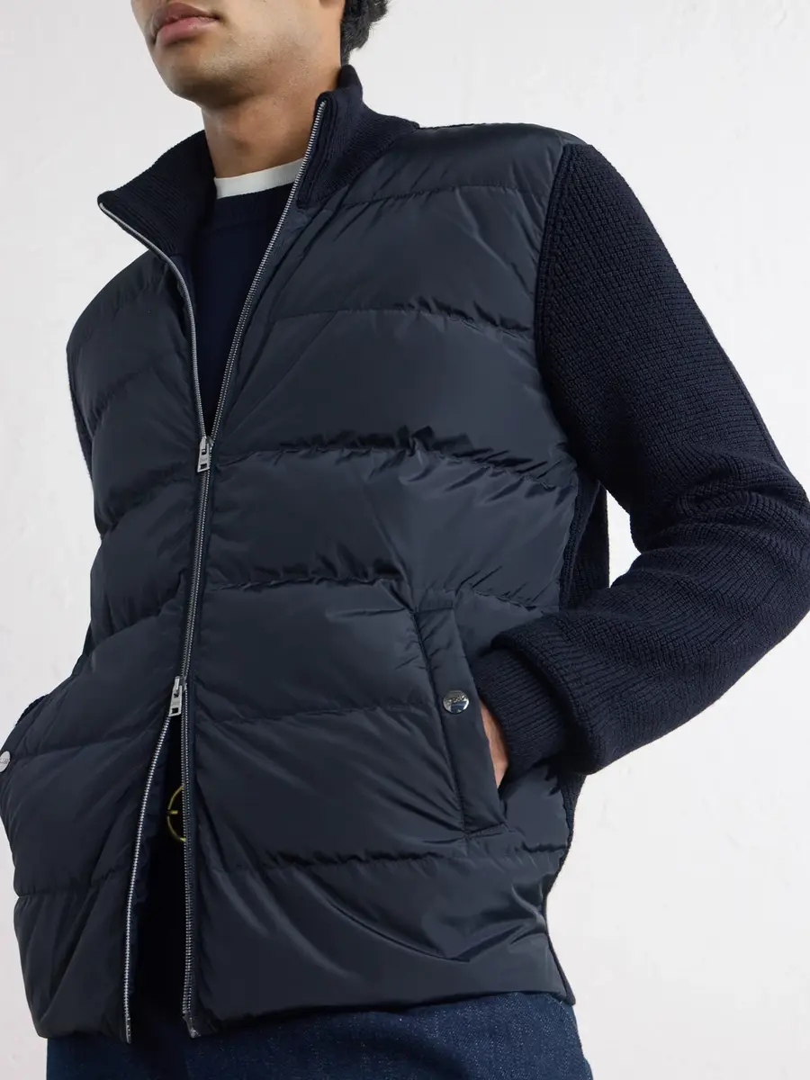 HERNO Waffle-Knit Wool and Quilted Shell Down Jacket - Men | Thumbnail 5 HERNO Waffle-Knit Wool and Quilted Shell Down Jacket - Men | Thumbnail 5