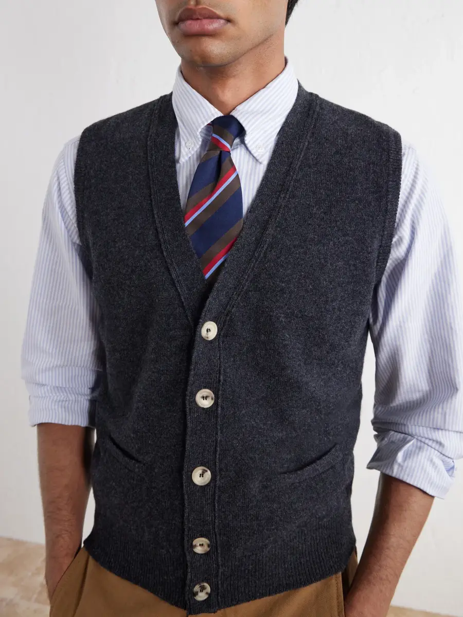 Drake's Wool Vest - Men | Thumbnail 5