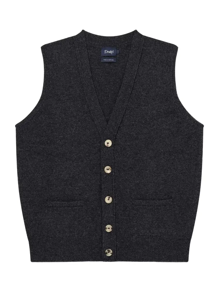 Drake's Wool Vest - Men