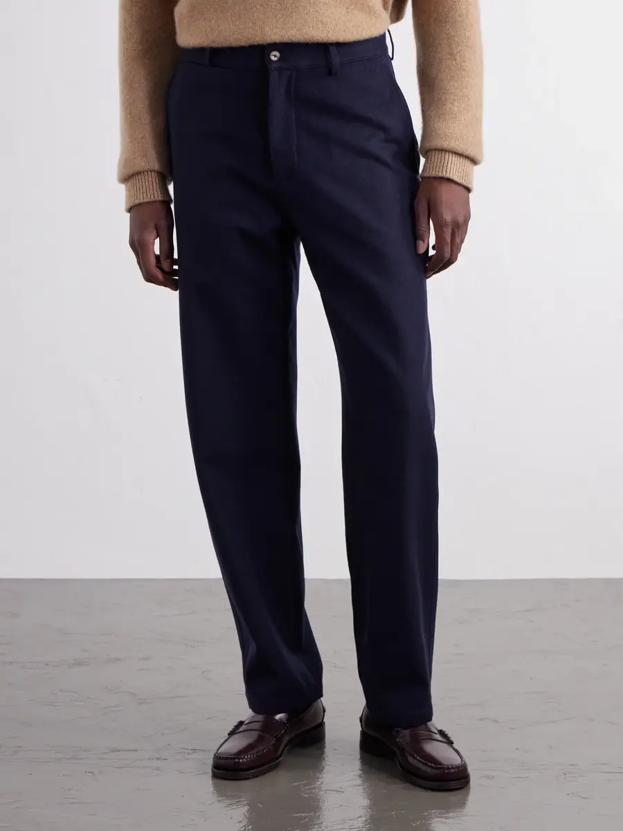 De Bonne Facture Balloon Wide-Leg Wool and Cotton-Blend Trousers - Men | Thumbnail 3