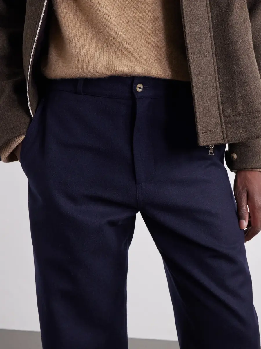 De Bonne Facture Balloon Wide-Leg Wool and Cotton-Blend Trousers - Men | Thumbnail 5