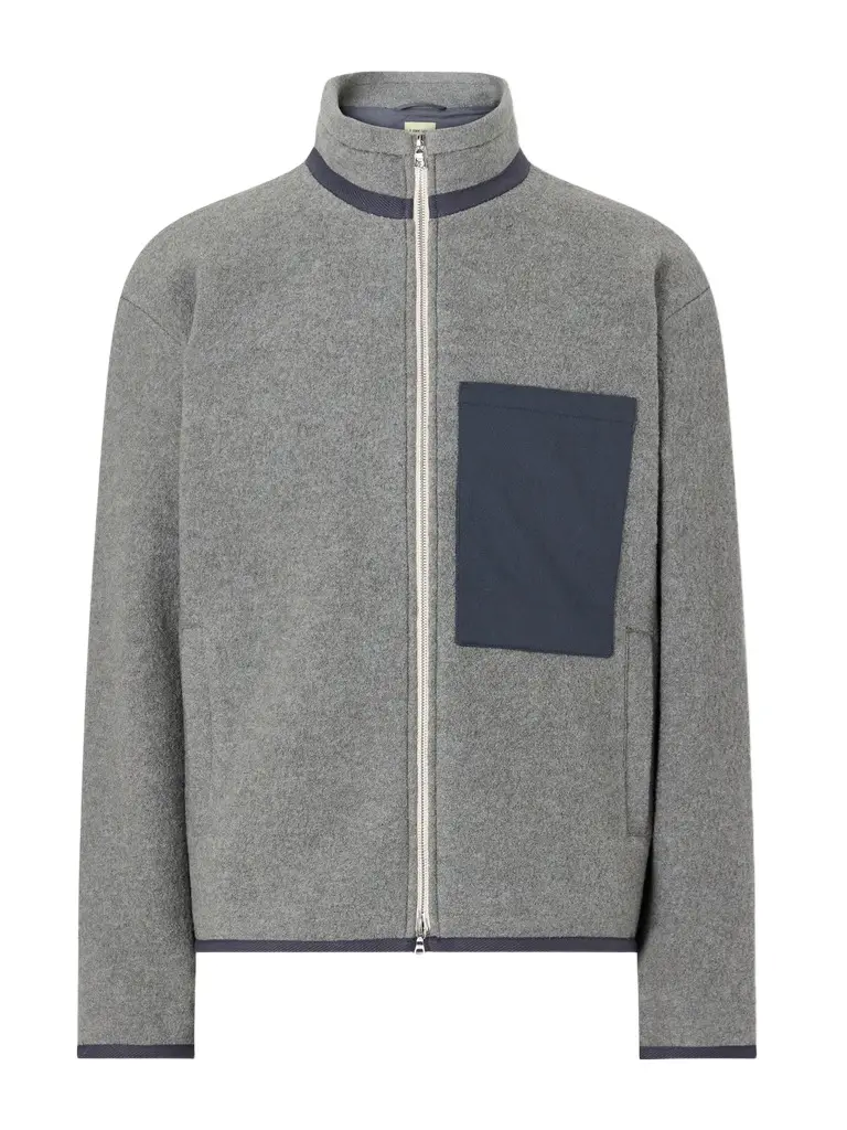 Bookstore Cotton-Trimmed Virgin Wool Jacket - Men Bookstore Cotton-Trimmed Virgin Wool Jacket - Men