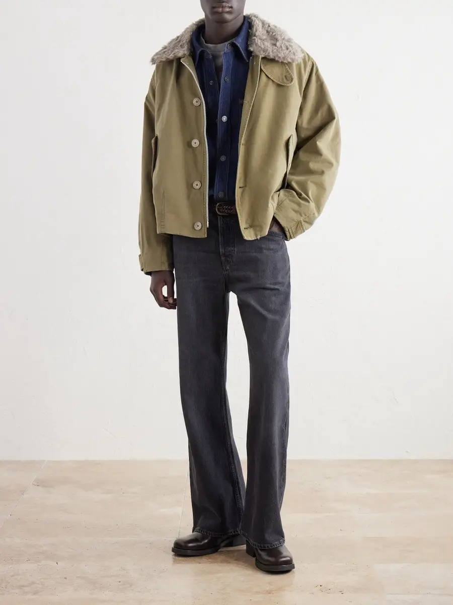 Our Legacy Aerial Wool and Linen-Blend Trimmed Cotton-Canvas Jacket - Men | Thumbnail 2 Our Legacy Aerial Wool and Linen-Blend Trimmed Cotton-Canvas Jacket - Men | Thumbnail 2
