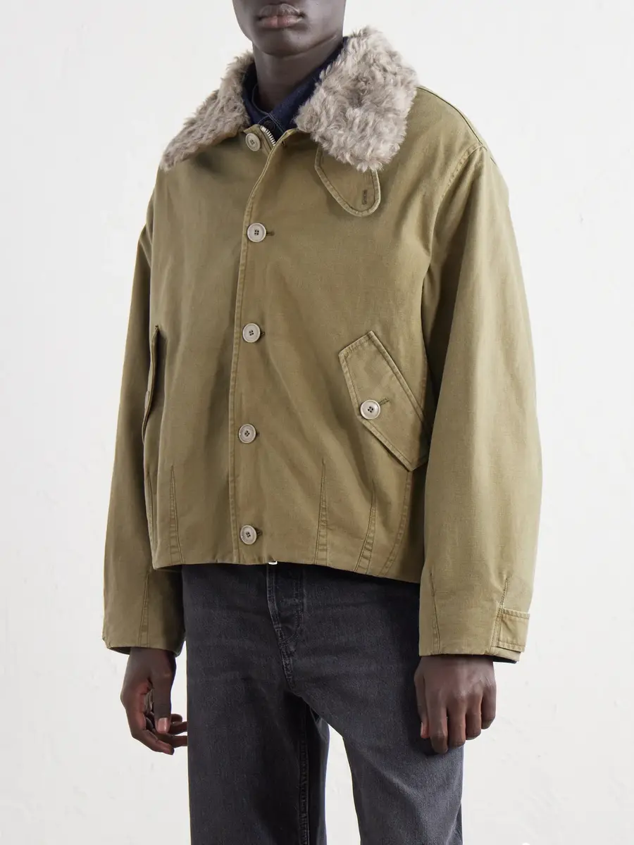 Our Legacy Aerial Wool and Linen-Blend Trimmed Cotton-Canvas Jacket - Men | Thumbnail 3 Our Legacy Aerial Wool and Linen-Blend Trimmed Cotton-Canvas Jacket - Men | Thumbnail 3