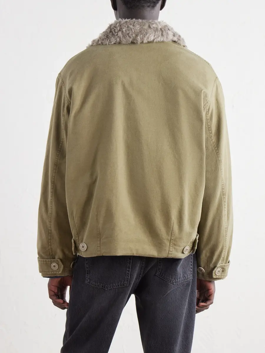 Our Legacy Aerial Wool and Linen-Blend Trimmed Cotton-Canvas Jacket - Men | Thumbnail 4 Our Legacy Aerial Wool and Linen-Blend Trimmed Cotton-Canvas Jacket - Men | Thumbnail 4