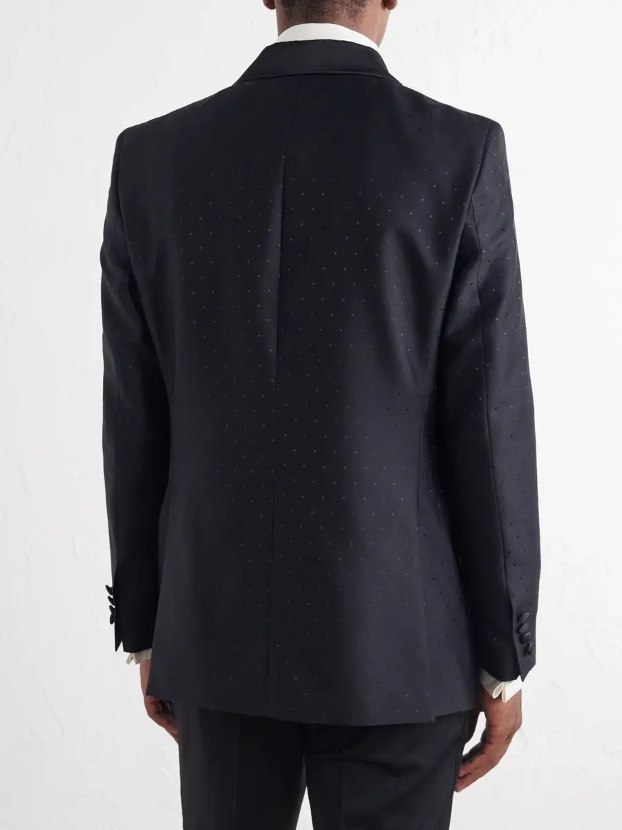 Favourbrook Polka-Dots Wool and Silk-Blend Tuxedo Jacket - Men | Thumbnail 4 Favourbrook Polka-Dots Wool and Silk-Blend Tuxedo Jacket - Men | Thumbnail 4