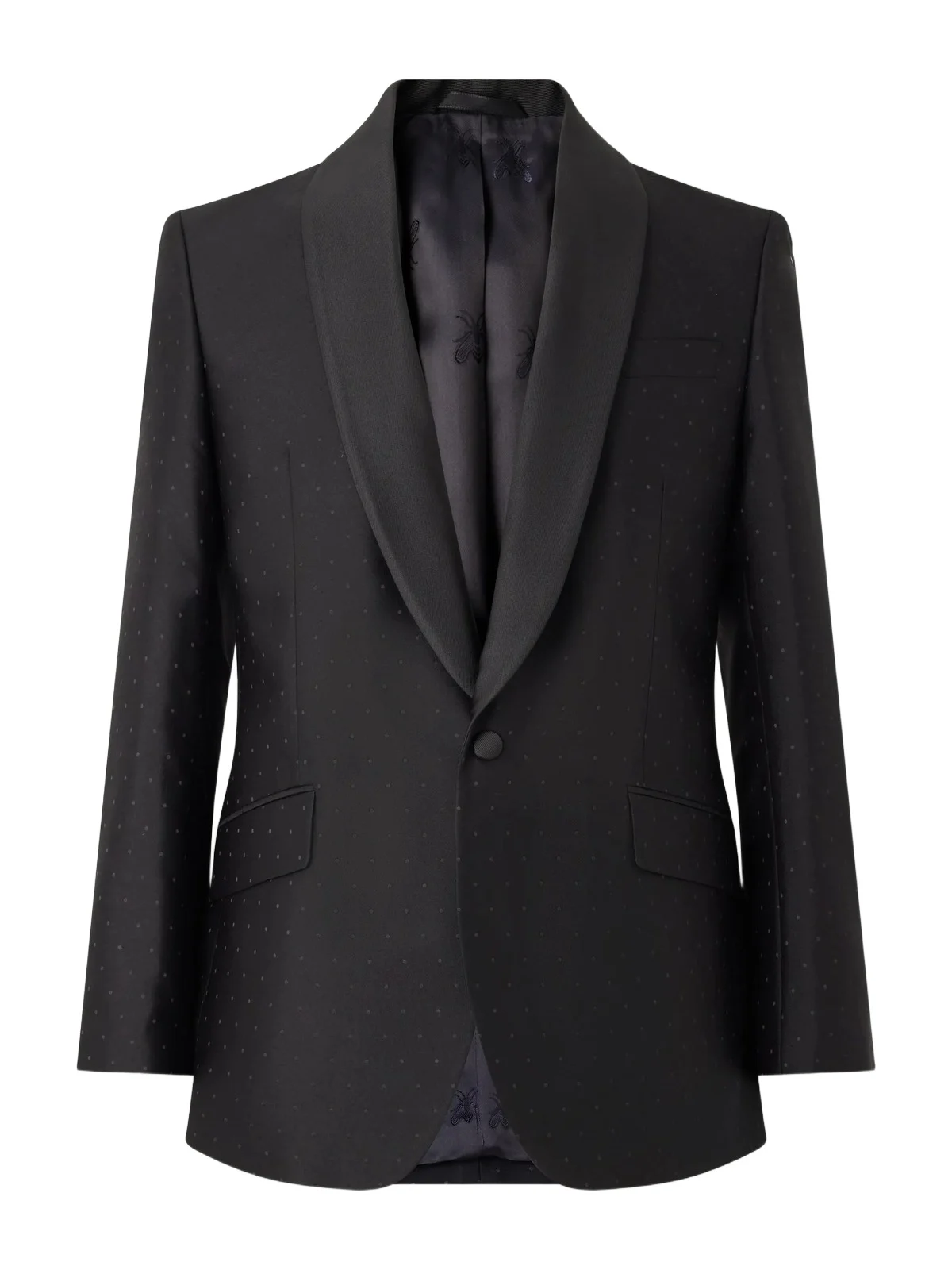 Polka-Dots Wool and Silk-Blend Tuxedo Jacket - Men Polka-Dots Wool and Silk-Blend Tuxedo Jacket - Men