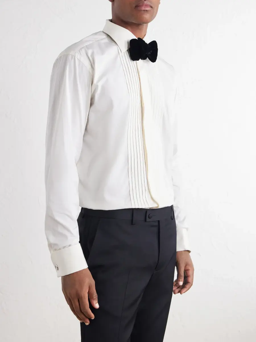Favourbrook Classic-Collar Pintucked Cotton-Poplin Tuxedo Shirt - Men | Thumbnail 3