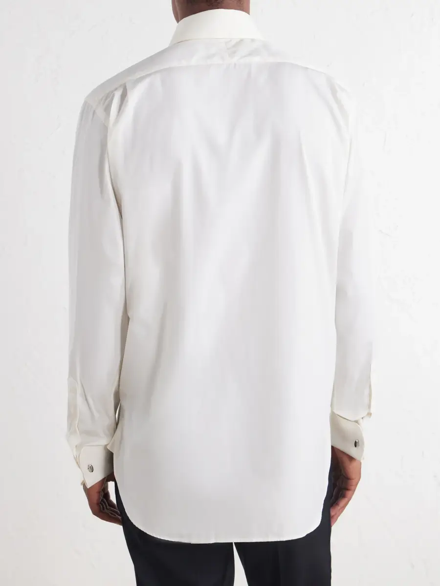 Favourbrook Classic-Collar Pintucked Cotton-Poplin Tuxedo Shirt - Men | Thumbnail 4