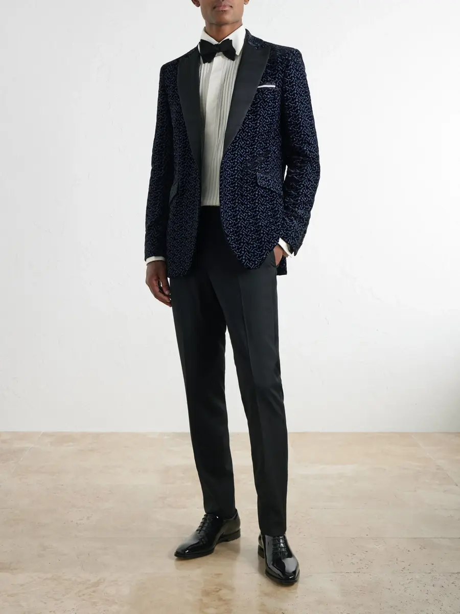 Favourbrook Nene Grosgrain-Trimmed Embroidered Velvet Tuxedo Jacket - Men | Thumbnail 2 Favourbrook Nene Grosgrain-Trimmed Embroidered Velvet Tuxedo Jacket - Men | Thumbnail 2