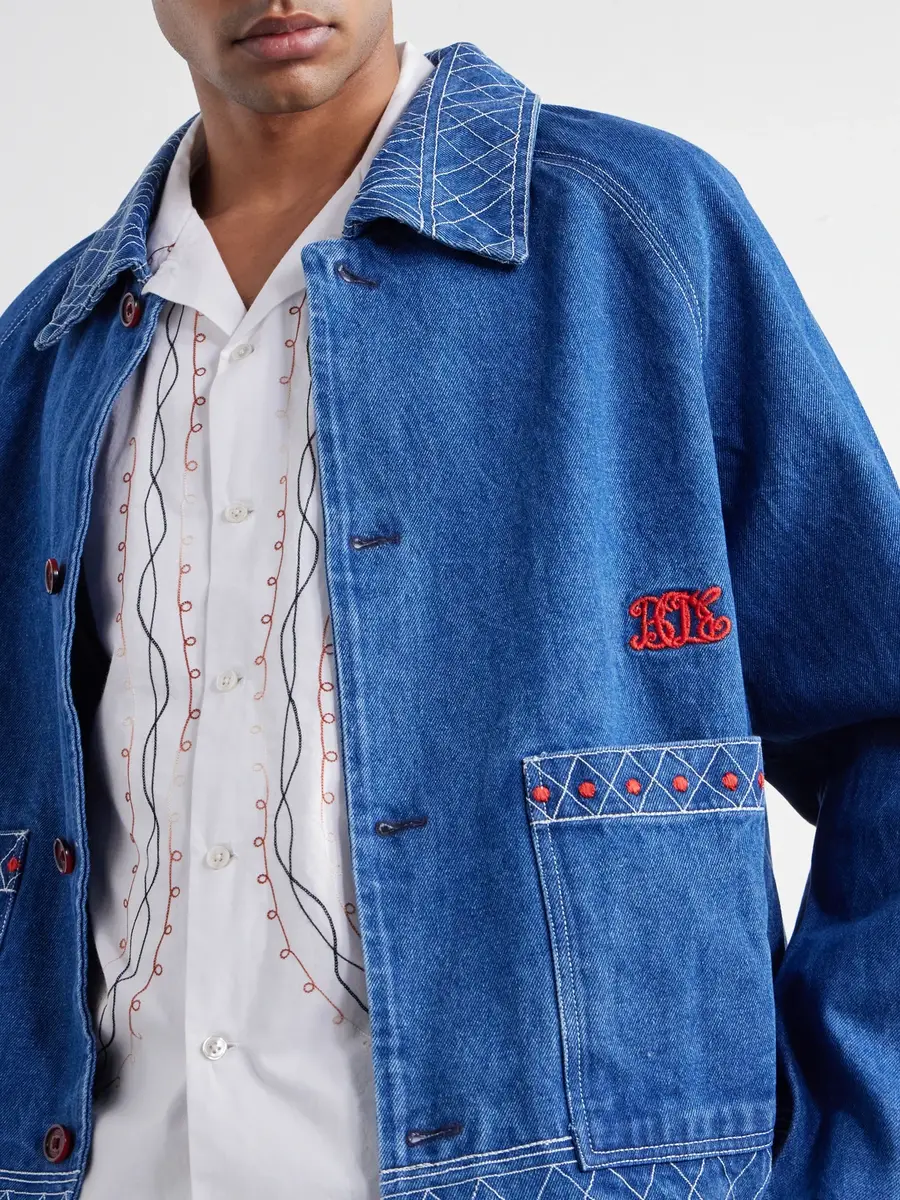 BODE Camp-Collar Embroidered Cotton-Poplin Shirt - Men | Thumbnail 5 BODE Camp-Collar Embroidered Cotton-Poplin Shirt - Men | Thumbnail 5