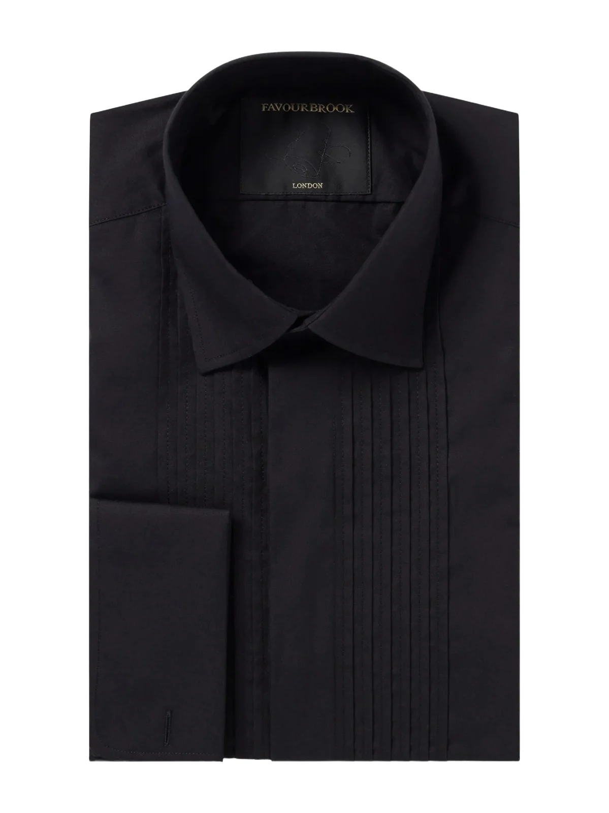 Favourbrook Cutaway-Collar Pintucked Cotton-Poplin Tuxedo Shirt - Men