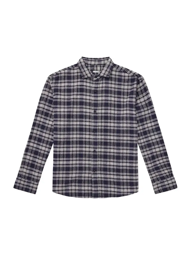 Checked Cotton and Silk-Blend Twill Shirt - Men