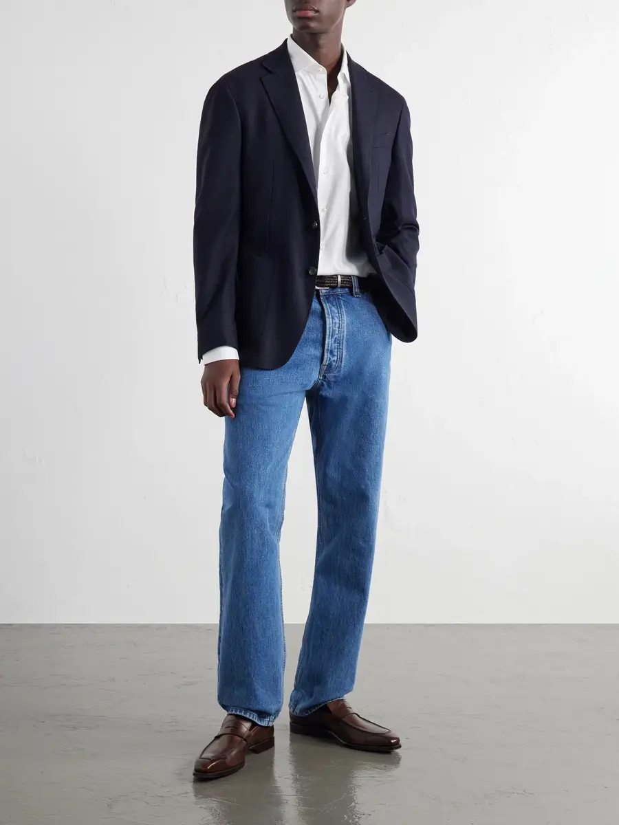Canali Cotton-Herringbone Shirt - Men | Thumbnail 2 Canali Cotton-Herringbone Shirt - Men | Thumbnail 2