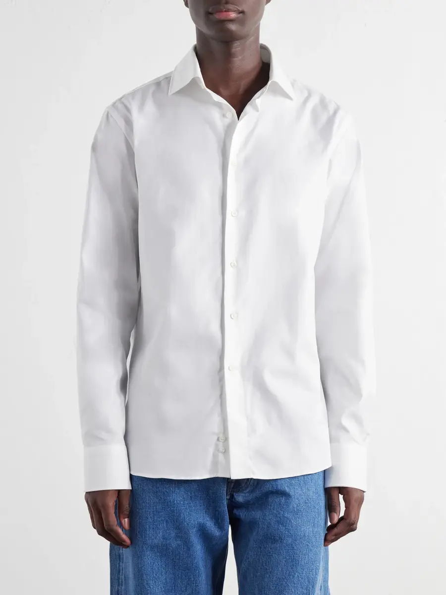 Canali Cotton-Herringbone Shirt - Men | Thumbnail 3 Canali Cotton-Herringbone Shirt - Men | Thumbnail 3