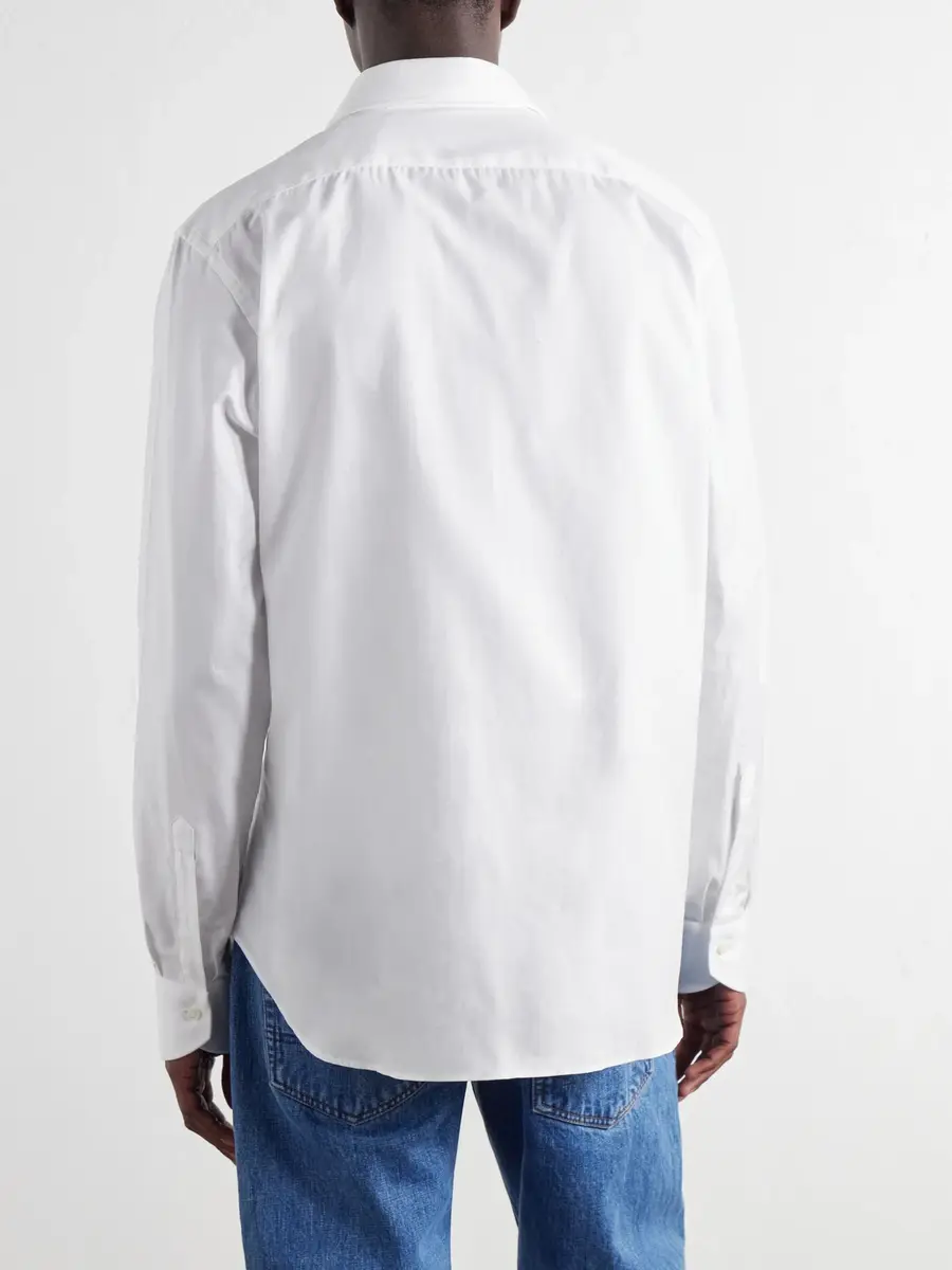 Canali Cotton-Herringbone Shirt - Men | Thumbnail 4 Canali Cotton-Herringbone Shirt - Men | Thumbnail 4