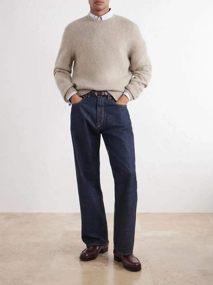 De Bonne Facture Shaggy Sheep Wool Sweater - Men | Thumbnail 2 De Bonne Facture Shaggy Sheep Wool Sweater - Men | Thumbnail 2