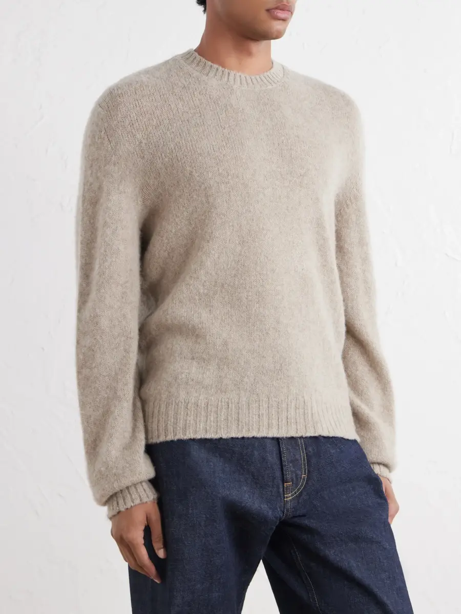 De Bonne Facture Shaggy Sheep Wool Sweater - Men | Thumbnail 3 De Bonne Facture Shaggy Sheep Wool Sweater - Men | Thumbnail 3