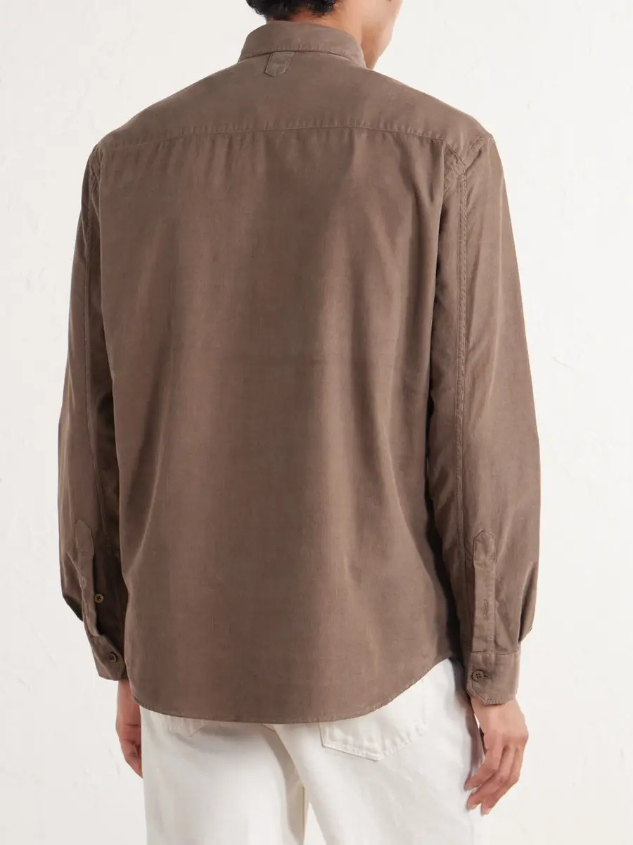 Canali Cotton-Corduroy Shirt - Men | Thumbnail 4 Canali Cotton-Corduroy Shirt - Men | Thumbnail 4