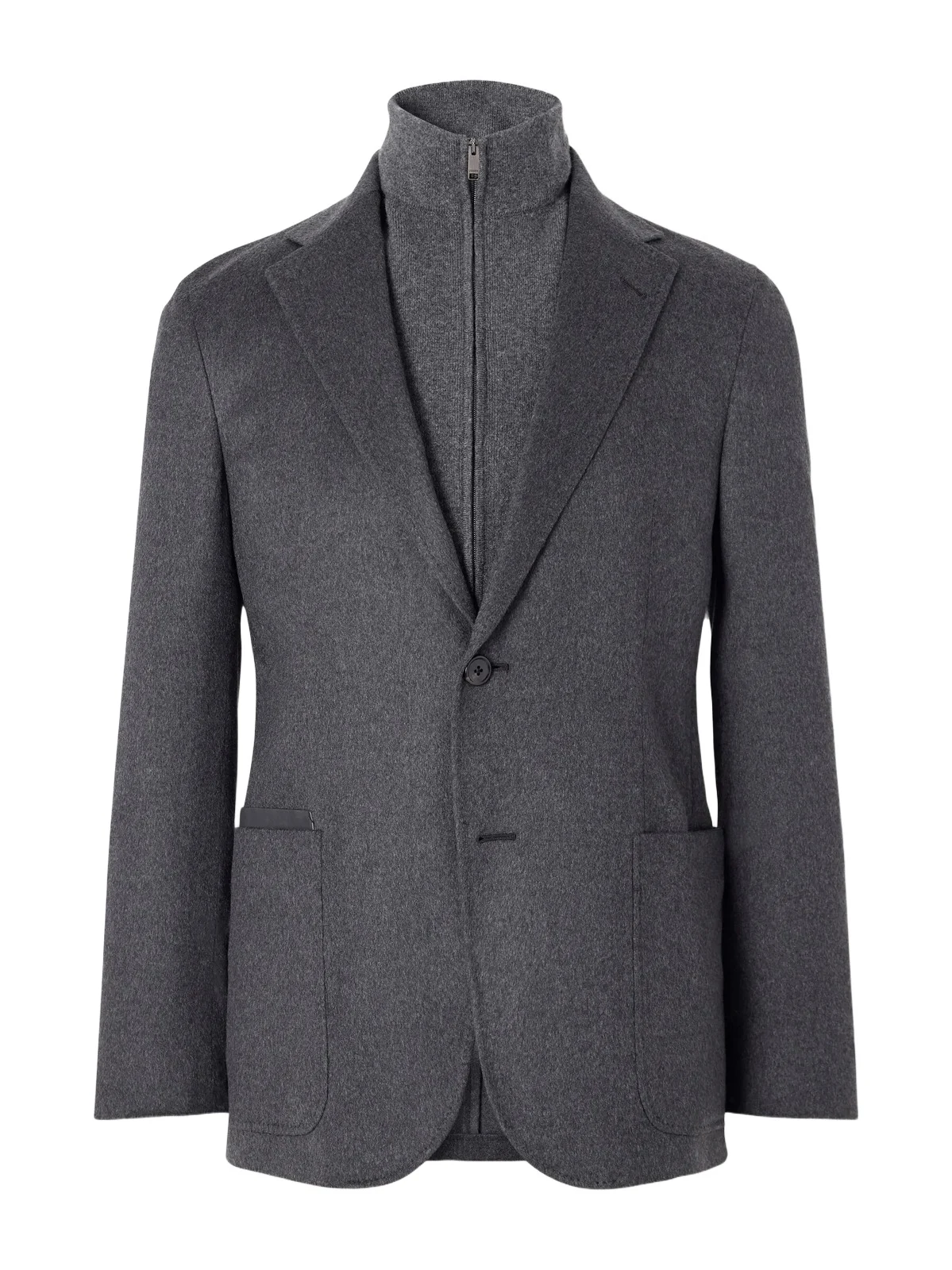Zegna Oasi Cashmere Zip-Up Blazer - Men