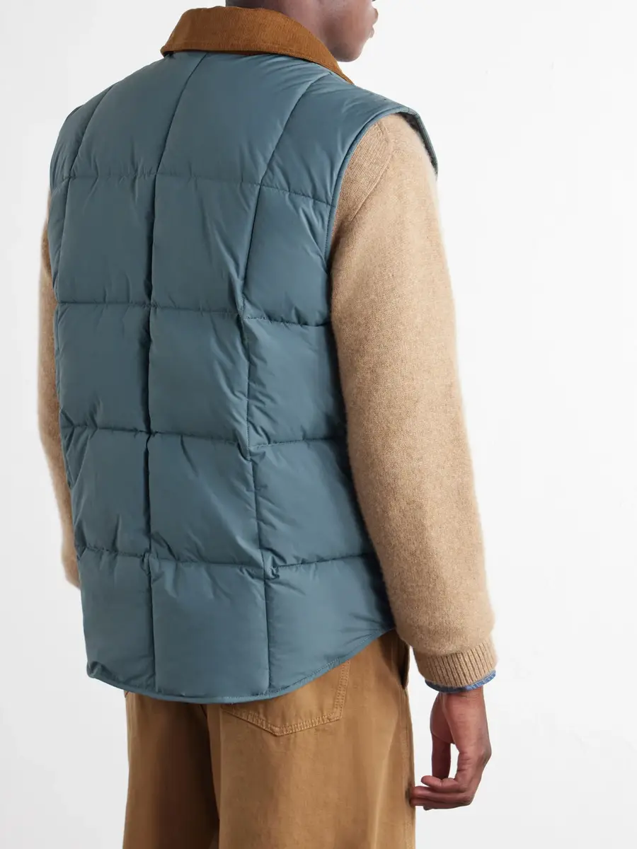A.P.C. Jimmy Corduroy-Trimmed Quilted Shell Vest - Men | Thumbnail 4 A.P.C. Jimmy Corduroy-Trimmed Quilted Shell Vest - Men | Thumbnail 4