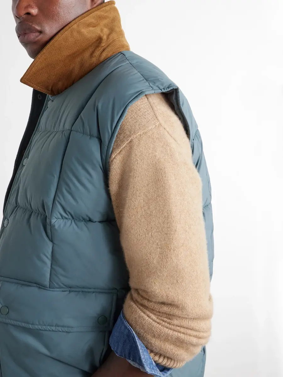 A.P.C. Jimmy Corduroy-Trimmed Quilted Shell Vest - Men | Thumbnail 5 A.P.C. Jimmy Corduroy-Trimmed Quilted Shell Vest - Men | Thumbnail 5