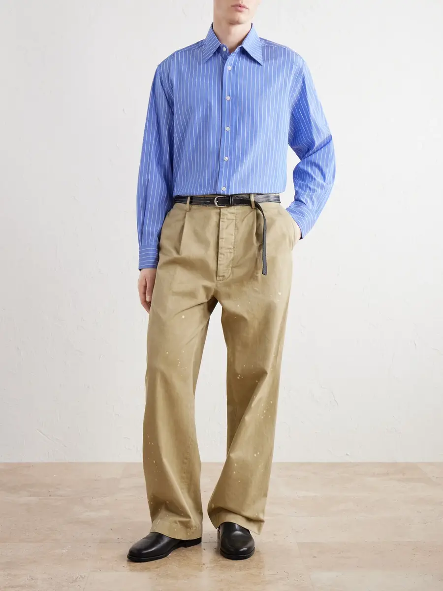BODE Striped Cotton-Poplin Shirt - Men | Thumbnail 2 BODE Striped Cotton-Poplin Shirt - Men | Thumbnail 2