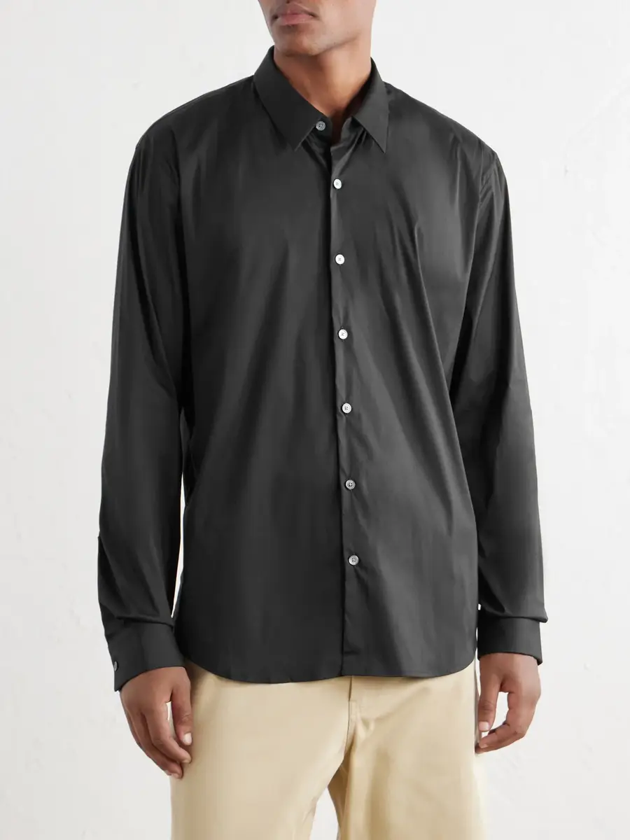 James Perse Stretch Cotton-Blend Poplin Shirt - Men | Thumbnail 3 James Perse Stretch Cotton-Blend Poplin Shirt - Men | Thumbnail 3