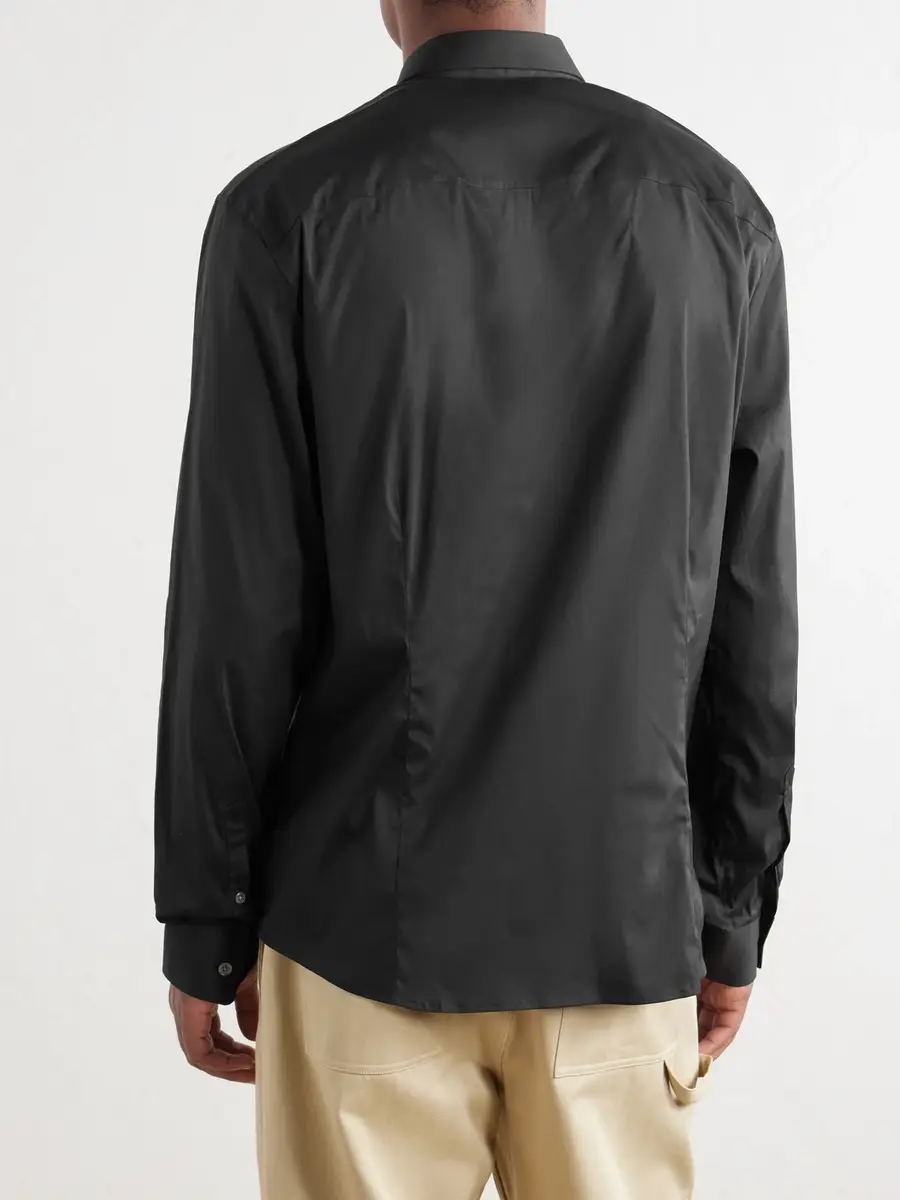 James Perse Stretch Cotton-Blend Poplin Shirt - Men | Thumbnail 4 James Perse Stretch Cotton-Blend Poplin Shirt - Men | Thumbnail 4