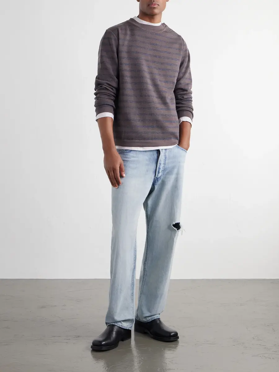 S.N.S. Herning Naval Striped Virgin Wool Sweater - Men | Thumbnail 2 S.N.S. Herning Naval Striped Virgin Wool Sweater - Men | Thumbnail 2