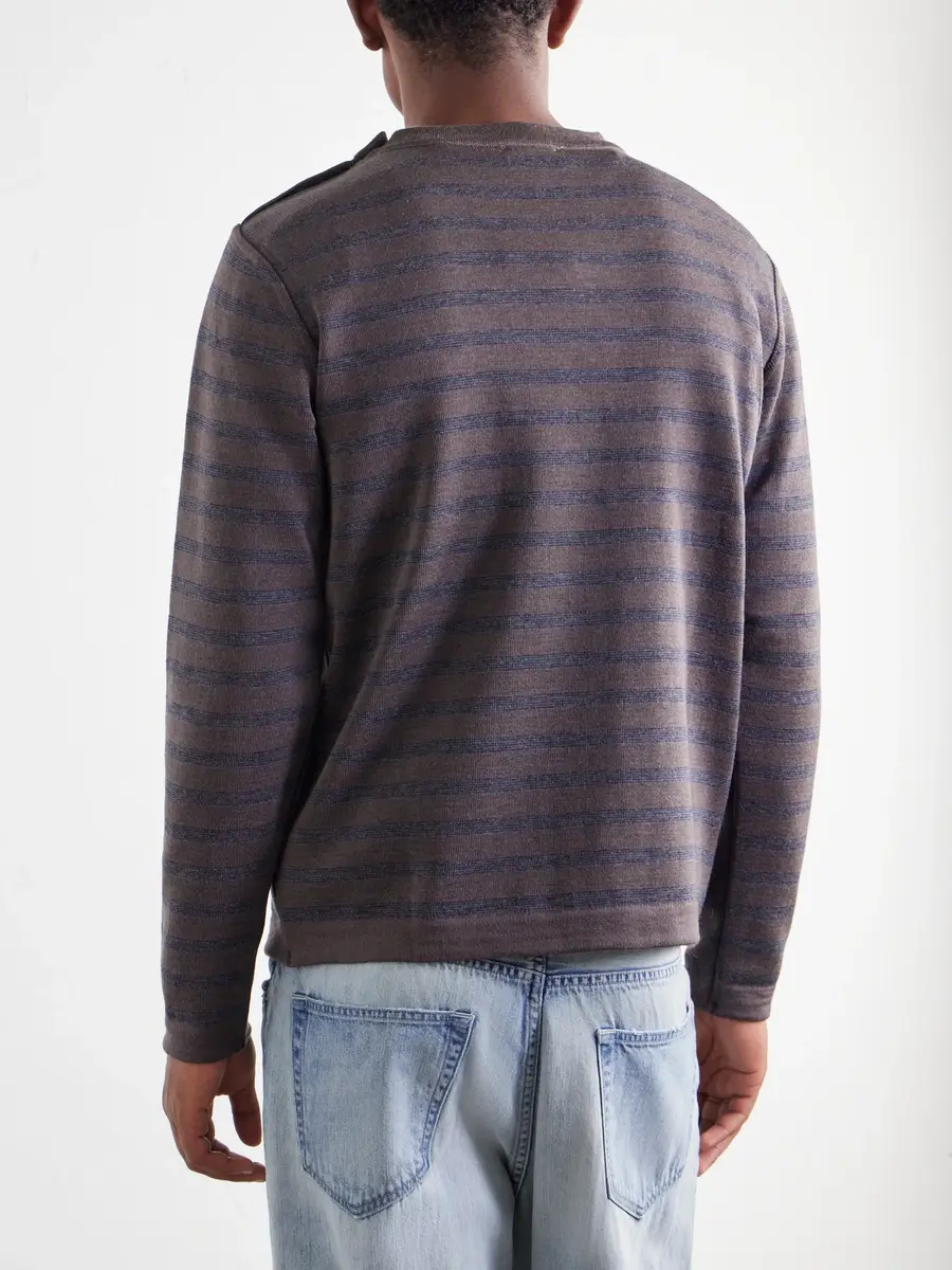 S.N.S. Herning Naval Striped Virgin Wool Sweater - Men | Thumbnail 4 S.N.S. Herning Naval Striped Virgin Wool Sweater - Men | Thumbnail 4