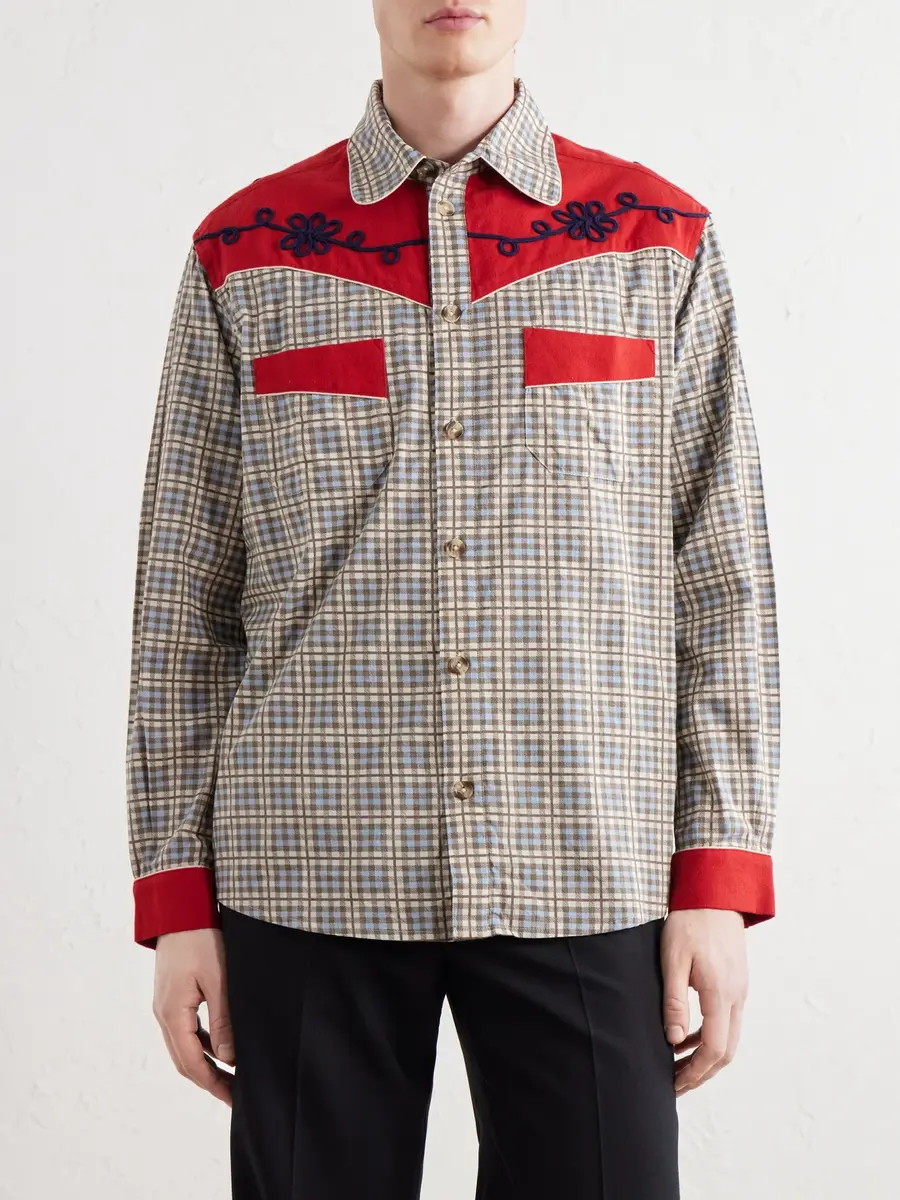 BODE River City Western Checked Cotton Shirt - Men | Thumbnail 3 BODE River City Western Checked Cotton Shirt - Men | Thumbnail 3