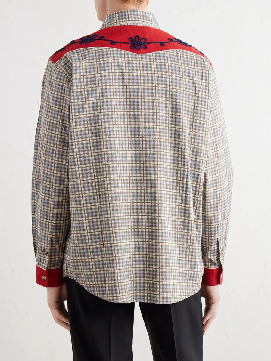 BODE River City Western Checked Cotton Shirt - Men | Thumbnail 4 BODE River City Western Checked Cotton Shirt - Men | Thumbnail 4