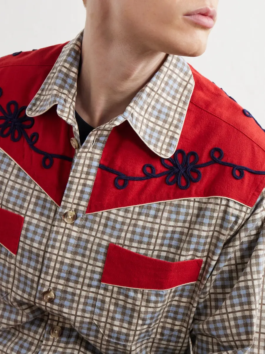 BODE River City Western Checked Cotton Shirt - Men | Thumbnail 5 BODE River City Western Checked Cotton Shirt - Men | Thumbnail 5