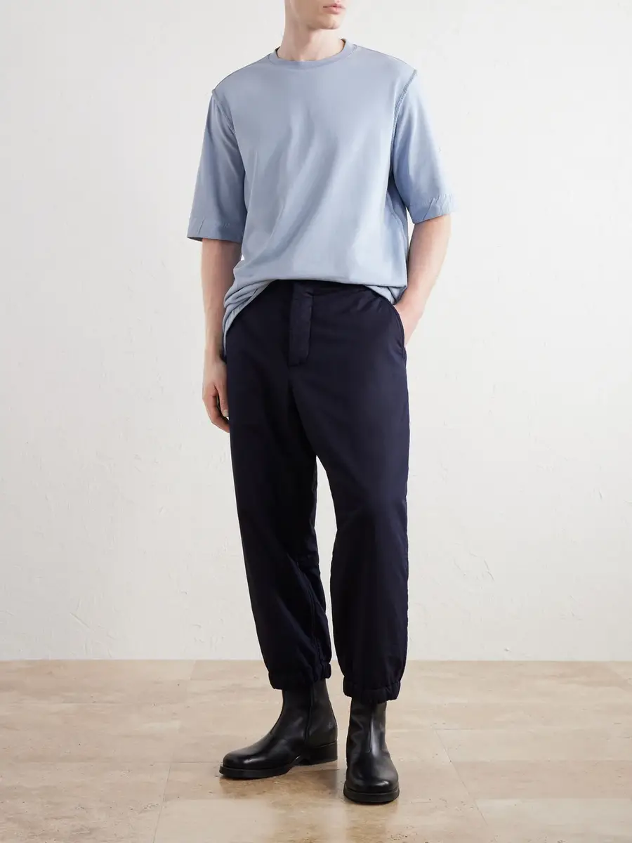 Casey Casey Snow Tapered Cotton and Linen-Blend Trousers - Men | Thumbnail 2 Casey Casey Snow Tapered Cotton and Linen-Blend Trousers - Men | Thumbnail 2