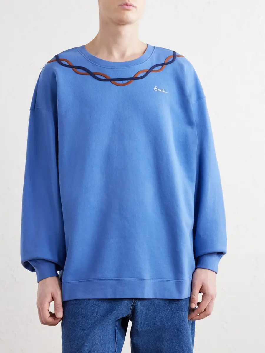 BODE Sidewinder Embroidered Cotton-Fleece Sweatshirt - Men | Thumbnail 3 BODE Sidewinder Embroidered Cotton-Fleece Sweatshirt - Men | Thumbnail 3