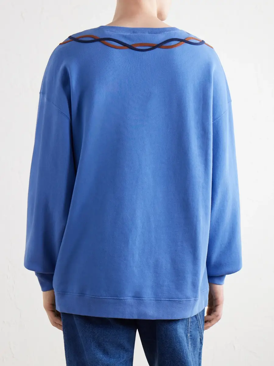 BODE Sidewinder Embroidered Cotton-Fleece Sweatshirt - Men | Thumbnail 4 BODE Sidewinder Embroidered Cotton-Fleece Sweatshirt - Men | Thumbnail 4
