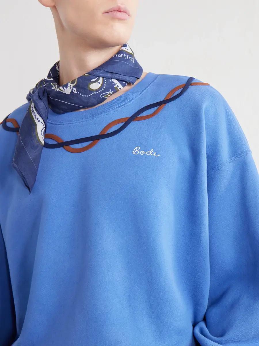 BODE Sidewinder Embroidered Cotton-Fleece Sweatshirt - Men | Thumbnail 5 BODE Sidewinder Embroidered Cotton-Fleece Sweatshirt - Men | Thumbnail 5