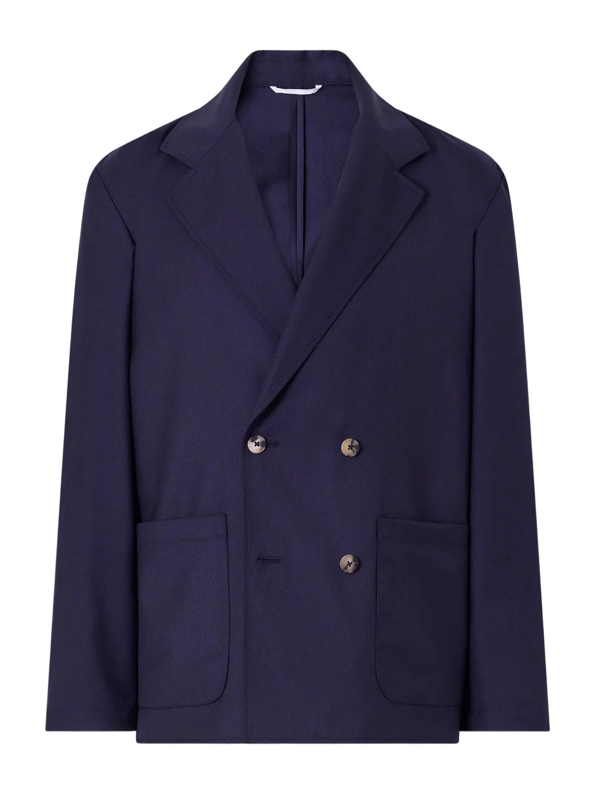 Double-Breasted Virgin Wool-Twill Jacket - Men Double-Breasted Virgin Wool-Twill Jacket - Men